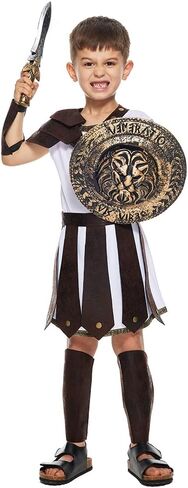 Snailify Unisex Kids Roman Warrior Costume Halloween Ancient Greek Cosplay Costume in Saudi Arabia
