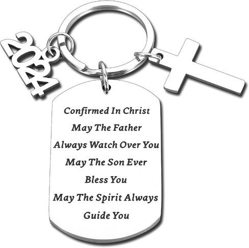 2024 First Communion Gifts Keychain for Teenage Girls Boys Religious Christian Gifts for Women Men Girls Boys Him Christmas Gifts for Women Men Baptism Graduation Birthday Gifts for Teenage Her Him in Saudi Arabia