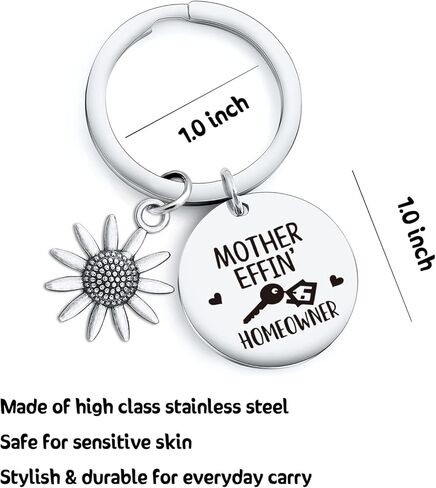 RSZOTW Mother Effin Homeowner Gift Housewarming Keychain New Home Jewelry New Home Gift Housewarming Jewelry New House Jewelry Mother Effin Homeowner Keychain in Kuwait