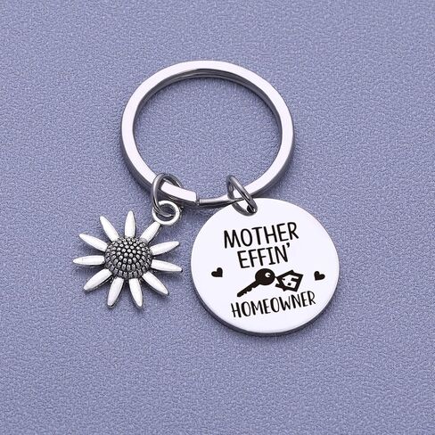 RSZOTW Mother Effin Homeowner Gift Housewarming Keychain New Home Jewelry New Home Gift Housewarming Jewelry New House Jewelry Mother Effin Homeowner Keychain in Kuwait
