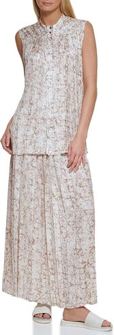 DKNY Women's Button Front Blouse Elevated Everyday Shirt in Saudi Arabia