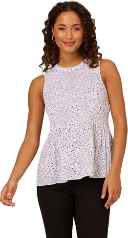 Adrianna Papell Women's Sleeveless Pleated Blouse in Saudi Arabia