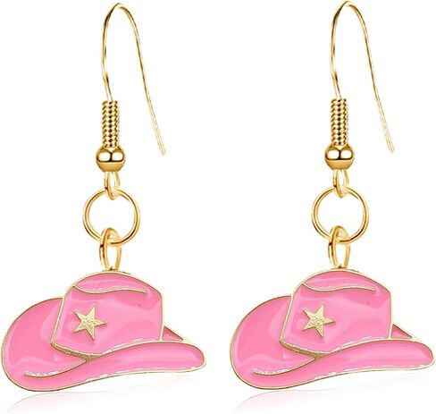 Cowgirl Boot Hat Western Earrings for Women Cowboy Hat Boho Dangle Earrings Western Drop Earrings for Ladies in Saudi Arabia