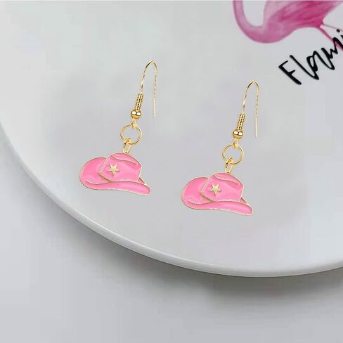 Cowgirl Boot Hat Western Earrings for Women Cowboy Hat Boho Dangle Earrings Western Drop Earrings for Ladies in Saudi Arabia