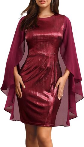 فستان نسائي رسمي لامع لحفلات الزفاف من DRESSTELLS، فستان بودي كون لامع لامع مثير لحفلات الكوكتيل والحفلات الليلية in Kuwait