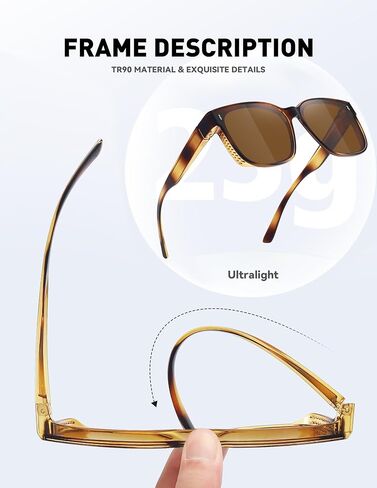 نظارات شمسية كبيرة الحجم من MEETSUN للنساء نظارات شمسية عصرية مستقطبة مربعة للحماية من الأشعة فوق البنفسجية للقيادة in Kuwait