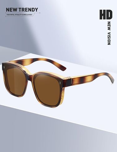 نظارات شمسية كبيرة الحجم من MEETSUN للنساء نظارات شمسية عصرية مستقطبة مربعة للحماية من الأشعة فوق البنفسجية للقيادة in Kuwait