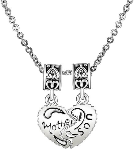 Mother Daughter Mom Son Dangle Heart Love Women Bead Charms Fits Pandora Bracelets in Saudi Arabia