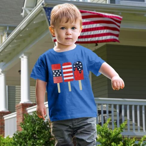 Toddler Baby Boy 4th of July Patriotic Tshirt American Flag Independence Day Tee Kid Summer Short Sleeve Tops in Saudi Arabia
