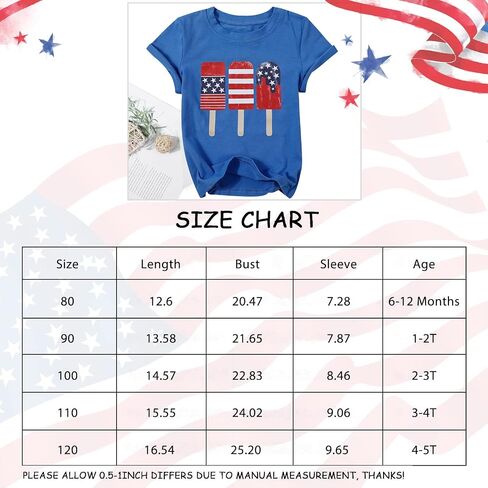 Toddler Baby Boy 4th of July Patriotic Tshirt American Flag Independence Day Tee Kid Summer Short Sleeve Tops in Saudi Arabia