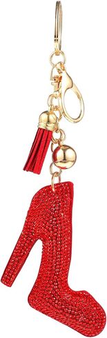 KESYOO Womens Black High Heel Hanging Keychain Rhinestone Crystal Car Bag Decorative Key Chain in Saudi Arabia
