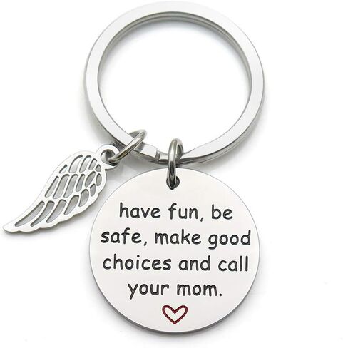 have fun be safe make good choices call your mom New Driver student Graduation Gift Stainless Steel Keychain in Kuwait