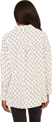 Adrianna Papell Women's Textured Airflow V-Neck Johnny Collar Blouse in Saudi Arabia