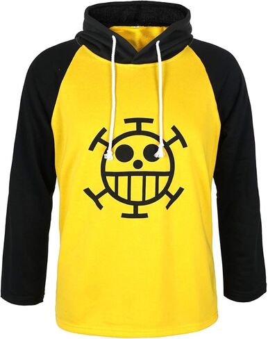 for Trafalgar Law Hooded Long Sleeve for Jolly Roger Costume Cosplay, One Color, X-Large in Kuwait