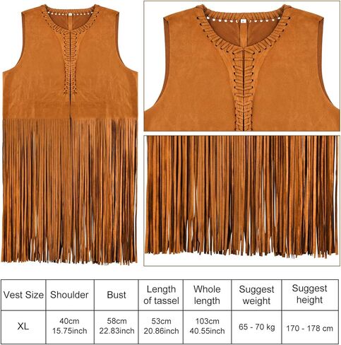 طقم أزياء نسائية من 4 قطع من CHRORINE من الجلد المزأبر الصناعي مزين بشرابة على شكل صديرية قرط قلادة in Kuwait