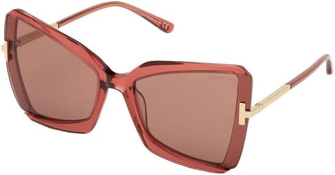 Tom Ford GIA FT 0766 TRANSPARENT RED/PINK LIGHT BROWN 63/19/135 women Sunglasses in Saudi Arabia