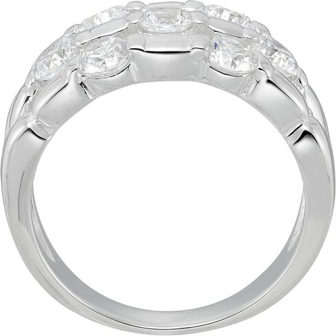 Silpada 'Rows of Sparkle' Sterling Silver Cubic Zirconia Ring in Saudi Arabia