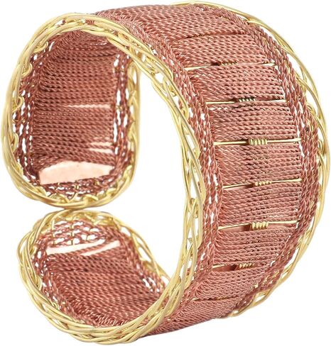 Kalakriti Cuff Bracelet Antique | Brass Copper Metal, 2.5 Inch Length | Handcrafted Elegance| brass bracelets for women|womens hammered brass cuff bracelet| 1pc in Kuwait