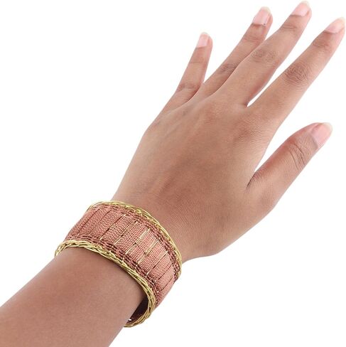 Kalakriti Cuff Bracelet Antique | Brass Copper Metal, 2.5 Inch Length | Handcrafted Elegance| brass bracelets for women|womens hammered brass cuff bracelet| 1pc in Kuwait