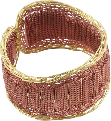 Kalakriti Cuff Bracelet Antique | Brass Copper Metal, 2.5 Inch Length | Handcrafted Elegance| brass bracelets for women|womens hammered brass cuff bracelet| 1pc in Kuwait