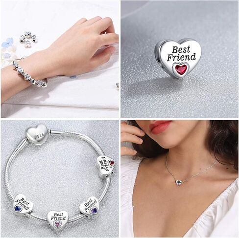 حُلي جوهرة المولد من بيست فريند شارمز للأساور والقلادات هدايا عيد الميلاد, كريستال, زركونيا مكعب in Kuwait