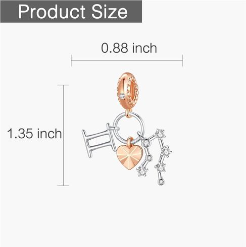 دلاية على شكل قلب من الفضة الاسترليني عيار 925 بتصميم شمس ونجوم وقمر وفيل وعباد الشمس من جوينيفا، مناسبة كهدية للنساء والفتيات in Kuwait