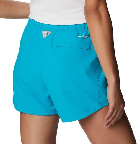 Columbia Womens Tamiami Pull-on Hiking Shorts, Ocean Teal, Medium/4 Inseam US in Kuwait