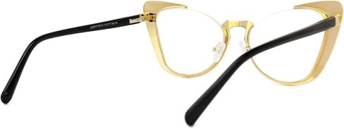 VOOGLAM Metal Cat Eye Blue Light Blocking Glasses, Fashion Fake Glasses Frame for Women Anti Eyestrain & UV Ithran in Saudi Arabia