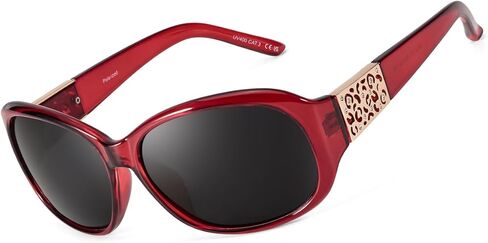 LVIOE نظارات شمسية مستقطبة للنساء نظارات شمسية بيضاوية عصرية ملفوفة حماية من الأشعة فوق البنفسجية 400 مثالية للاستخدام في الهواء الطلق LS5812 in Kuwait