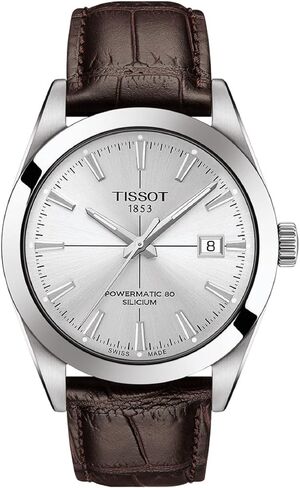 Tissot mens Gentleman Stainless Steel Dress Watch Brown T1274071603101 in Saudi Arabia
