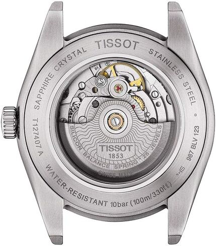 Tissot mens Gentleman Stainless Steel Dress Watch Brown T1274071603101 in Saudi Arabia