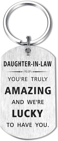 TGCNQ Gifts for Daughter in Law, Daughter-in-Law Engraved Keychain, Daughter -in-Law Gifts from Mother-in-Law, Daughter in Law Birthday Christmas Gift Ideas in Kuwait