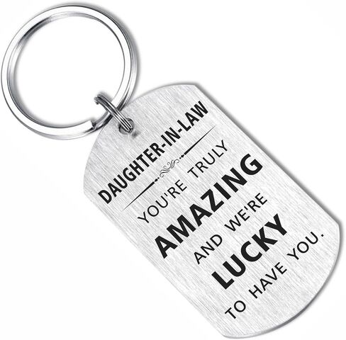 TGCNQ Gifts for Daughter in Law, Daughter-in-Law Engraved Keychain, Daughter -in-Law Gifts from Mother-in-Law, Daughter in Law Birthday Christmas Gift Ideas in Kuwait