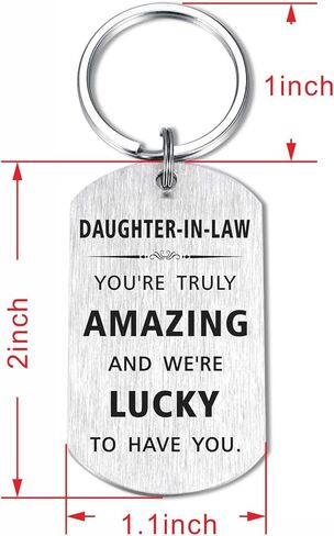 TGCNQ Gifts for Daughter in Law, Daughter-in-Law Engraved Keychain, Daughter -in-Law Gifts from Mother-in-Law, Daughter in Law Birthday Christmas Gift Ideas in Kuwait