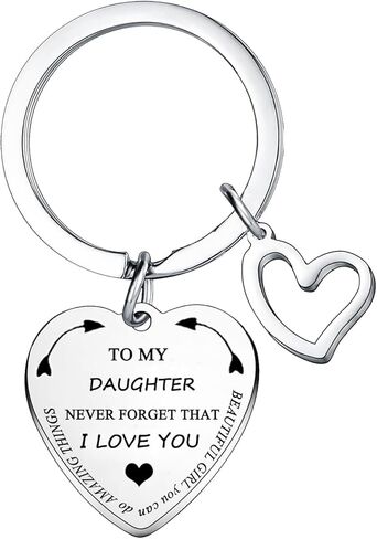 إلى ابنتي سلسلة المفاتيح هدايا ابنة من أمي أبي هدية عيد ميلاد لابنتها هدايا ملهمة من الأب الأم هدايا عيد الميلاد لابنتها in Kuwait