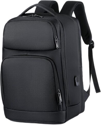 15.6 Inch Expandable Laptop Backpack,Business Travel Laptop Backpack for Men Women with USB Charging Port,Water Resistant Anti-Theft Casual Daypack for Travel/Work in Saudi Arabia