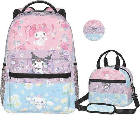 Cute cartoon Backpack Set kids backpack Casual Backpack Set Cute Backpack Cartoon travel lunch bag Cute badge in Saudi Arabia