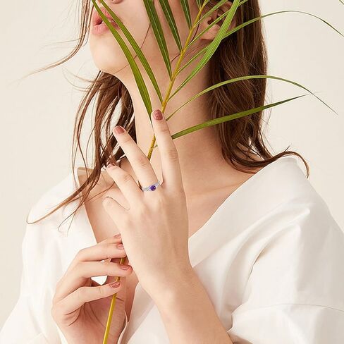 YEESIA خاتم سلتيك S925 فضة سليكات الألمنيوم/الفيروز/الجمشت خاتم قابل للتعديل خواتم هدايا عيد الحب للنساء الفتيات in Kuwait