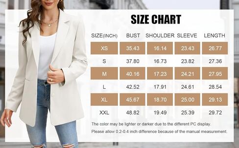 Womens Casual Blazers Long Sleeve Oversized Open Front Business Lapel Button Work Office Jackets Grey in Kuwait