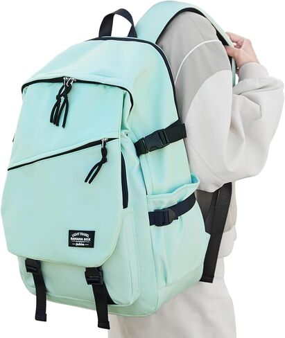 حقيبة ظهر MOONBABY للرجال والنساء مقاومة للماء للسفر وحقيبة نهارية كاجوال مع جيوب متعددة باللون الأسود in Kuwait