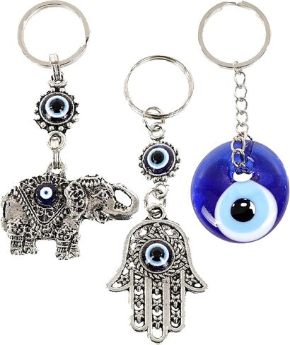 KUZBIL Evil Eye Keychains for Women and Men - Cute Keychains for Car Keys with Self Defense Keychain for Women in Saudi Arabia