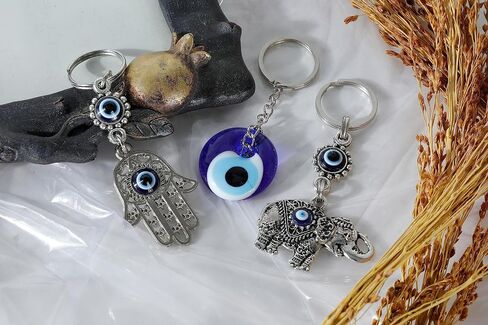 KUZBIL Evil Eye Keychains for Women and Men - Cute Keychains for Car Keys with Self Defense Keychain for Women in Saudi Arabia