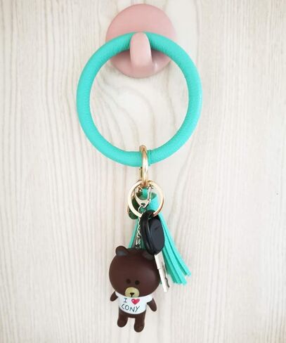 سلسلة المفاتيح سوار السوار الإسورة مفتاح حامل حلقة مفاتيح جلدية شرابة مفتاح سلسلة حلقة رئيسية للنساء الفتيات in Kuwait