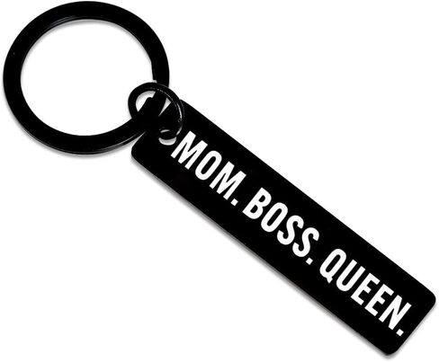 هدايا عيد ميلاد الأم من الابنة والابن والام، سلسلة مفاتيح للنساء، سلاسل مفاتيح للام والرئيس والملكة، اسود، S in Kuwait
