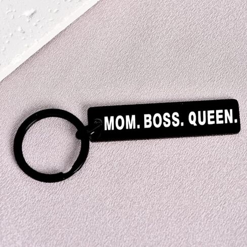هدايا عيد ميلاد الأم من الابنة والابن والام، سلسلة مفاتيح للنساء، سلاسل مفاتيح للام والرئيس والملكة، اسود، S in Kuwait