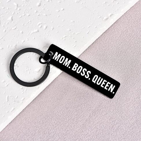 هدايا عيد ميلاد الأم من الابنة والابن والام، سلسلة مفاتيح للنساء، سلاسل مفاتيح للام والرئيس والملكة، اسود، S in Kuwait