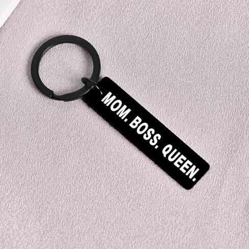 هدايا عيد ميلاد الأم من الابنة والابن والام، سلسلة مفاتيح للنساء، سلاسل مفاتيح للام والرئيس والملكة، اسود، S in Kuwait