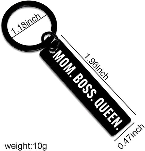 هدايا عيد ميلاد الأم من الابنة والابن والام، سلسلة مفاتيح للنساء، سلاسل مفاتيح للام والرئيس والملكة، اسود، S in Kuwait