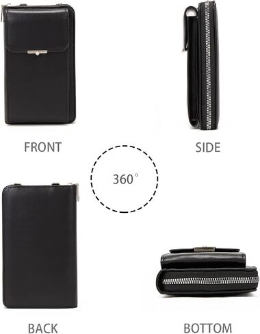 Women Small Crossbody Wallet Cell Phone Purse Mini Leather Bag with Credit Card Slots in Saudi Arabia