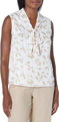 Anne Klein Women's Slvless Tie Nk Blouse in Saudi Arabia
